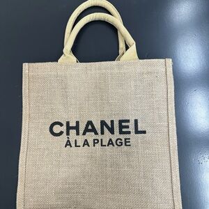 CHANEL Natural Jute Tote A La Plage